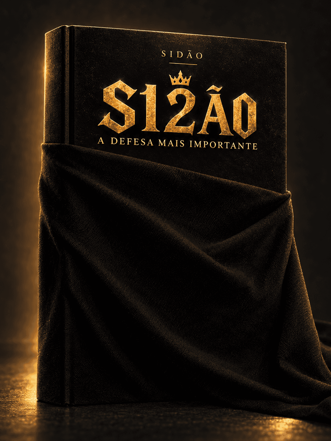 Livro Sidão — A defesa mais importante, com a arte da capa oculta por tecido preto